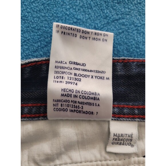 Vtg Le Jean De Marithe Francois Girbaud Bloody x Yoke M Sz 34 Straight Jeans Y2K - Picture 14 of 16